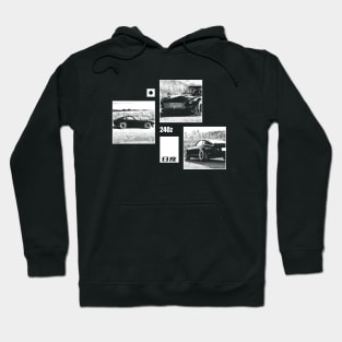 NISSAN DATSUN 240Z FAIRLADY Black 'N White Archive (Black Version) Hoodie